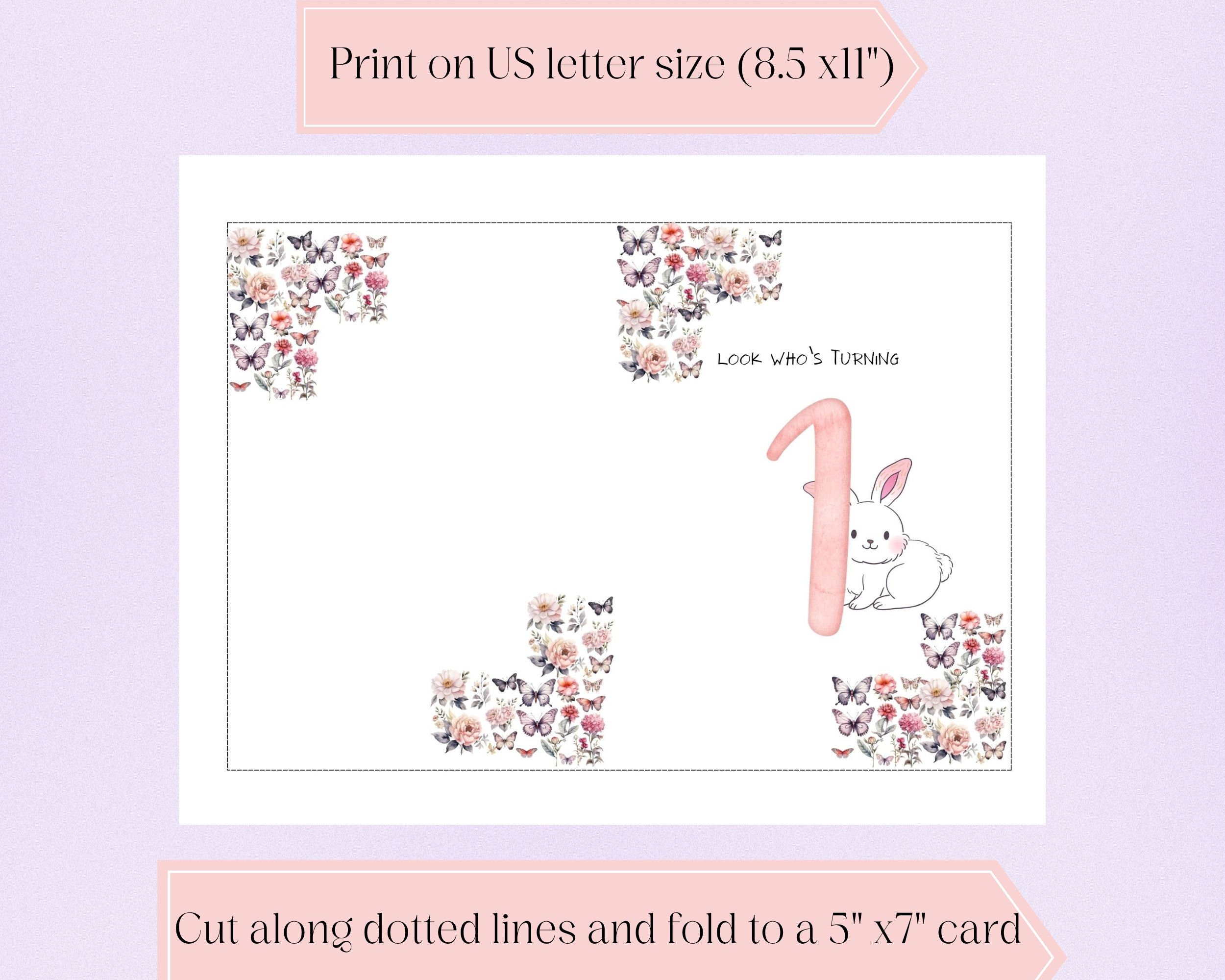 Printable Birthday Cards for Kids. Baby 1st Birthday Card. Birthday ...