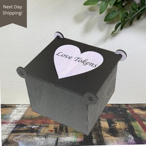 Ignite connection and spice things up with this handmade wooden Love Token box! Includes heart-shaped tokens featuring flirty, fun, and intimate prompts. The laser-cut box opens to reveal a stash of spicy surprises—perfect for wedding gifts, anniversaries, Valentine’s Day, or just because. Ships next day!