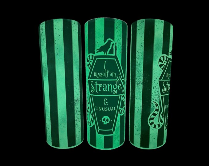 Featured listing image: Beetle Tumbler Glow In Dark Cup | Stainless Steel | Custom Skinny Coffee Cups | Glow Halloween | Unique Gifts For Her | Tumblers for mom