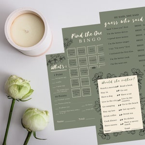 Printable Bridal Shower Games (4 pack)