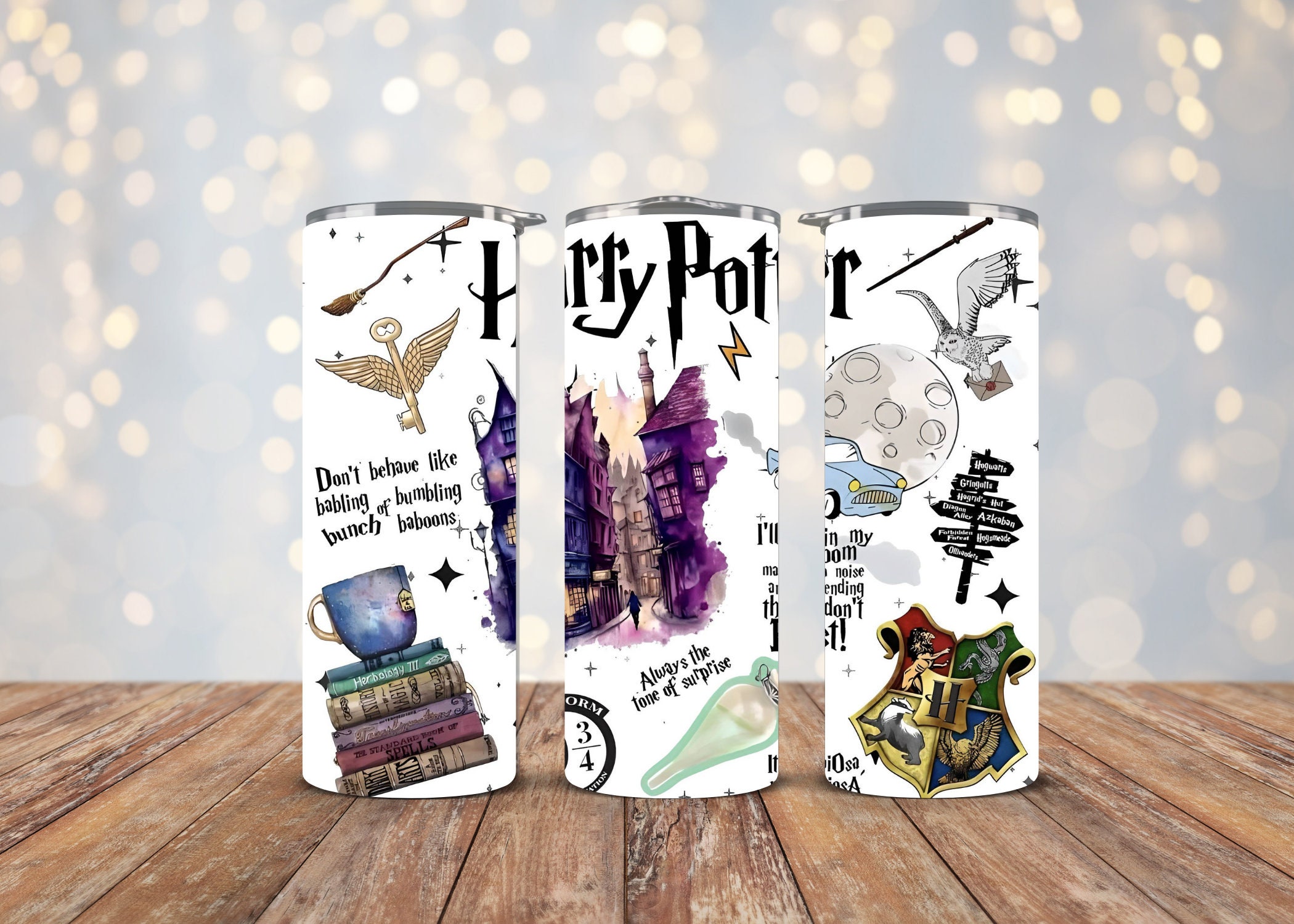 Hogwarts Stanley Tumbler L Harry Potter L Castle L Hippogriff L Magic L  Fantasy L Books L Novels L Laser-engraved 