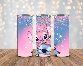 Angel blue tumbler design