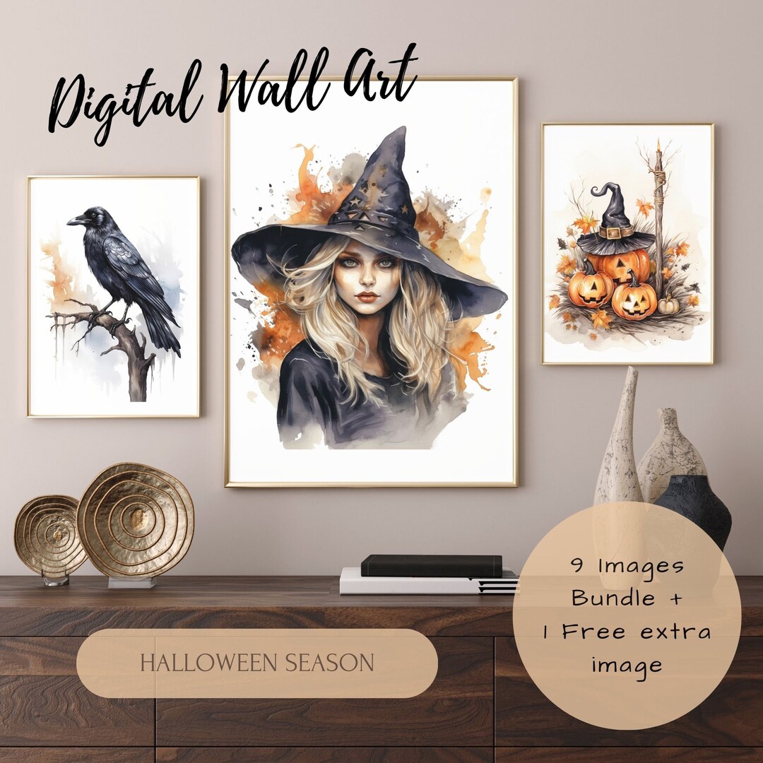 Witches Halloween Printable - Digital Wall Art - Halloween Season ...
