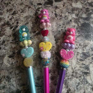 Caring  bear Beaded 2 in 1 Stylis Pens