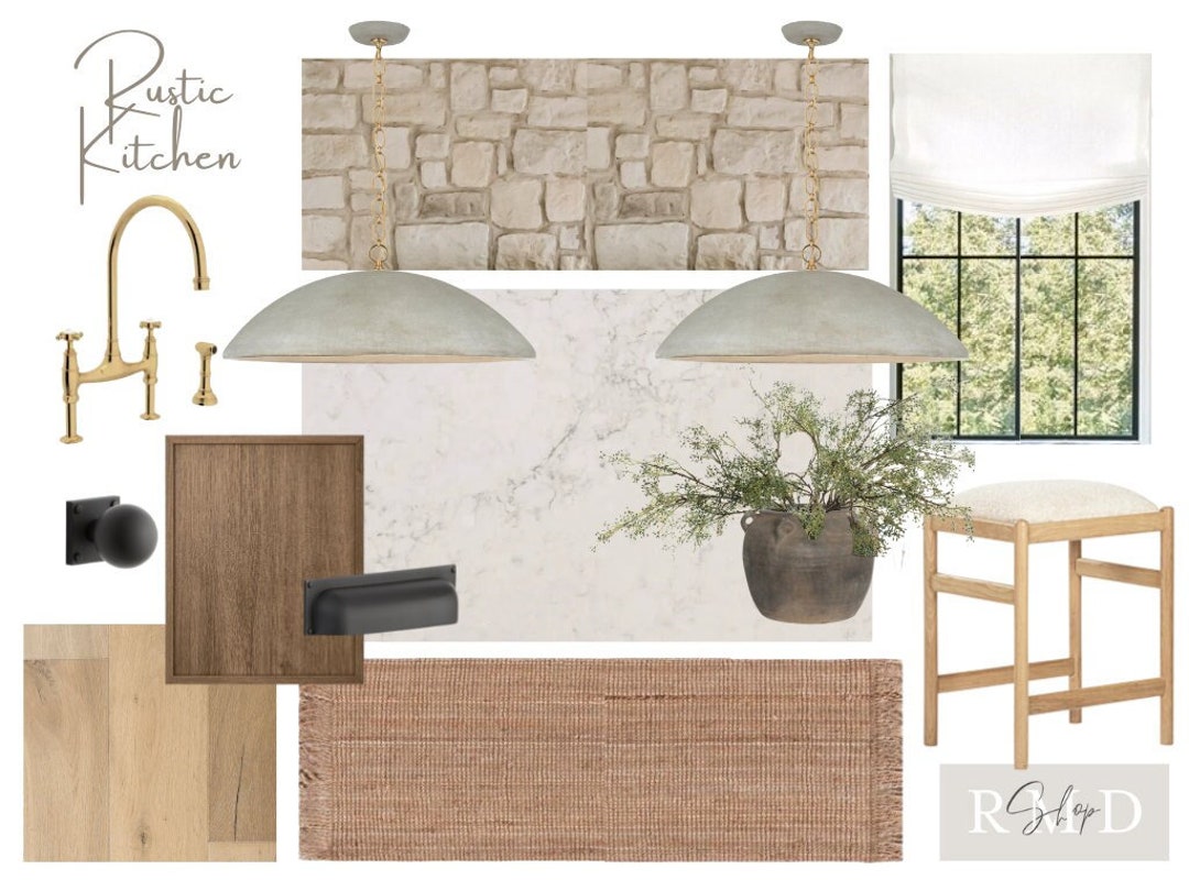 Rustic Kitchen Finishes and Material Guide - Etsy