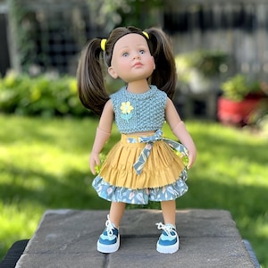 Gotz Little Kids doll clothing, Outfit for 14&quot; (36 cm) Gotz doll, Handmade clothes and shoes for Gotz doll