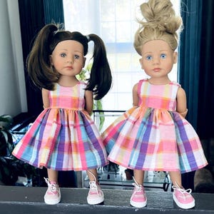 Gotz Little Kids doll clothing, 7 piece outfit set for 14&quot;( 36cm) Gotz doll, Handmade clothes and shoes for Gotz dolls.