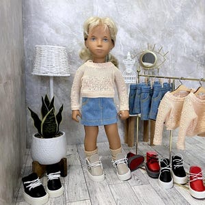 Sasha doll stylish clothing, Two peace outfit set for 16"or 17" Sasha Morgenthaler girl doll, Handmade clothes for Sasha doll