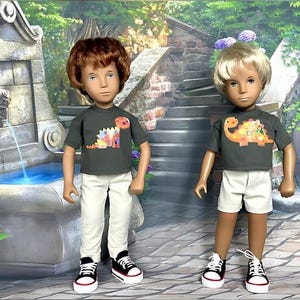 Short sleeve cotton T-shirt for Sasha boy doll, Sasha doll stylish clothing,  Handmade clothes for Sasha Morgenthaler doll