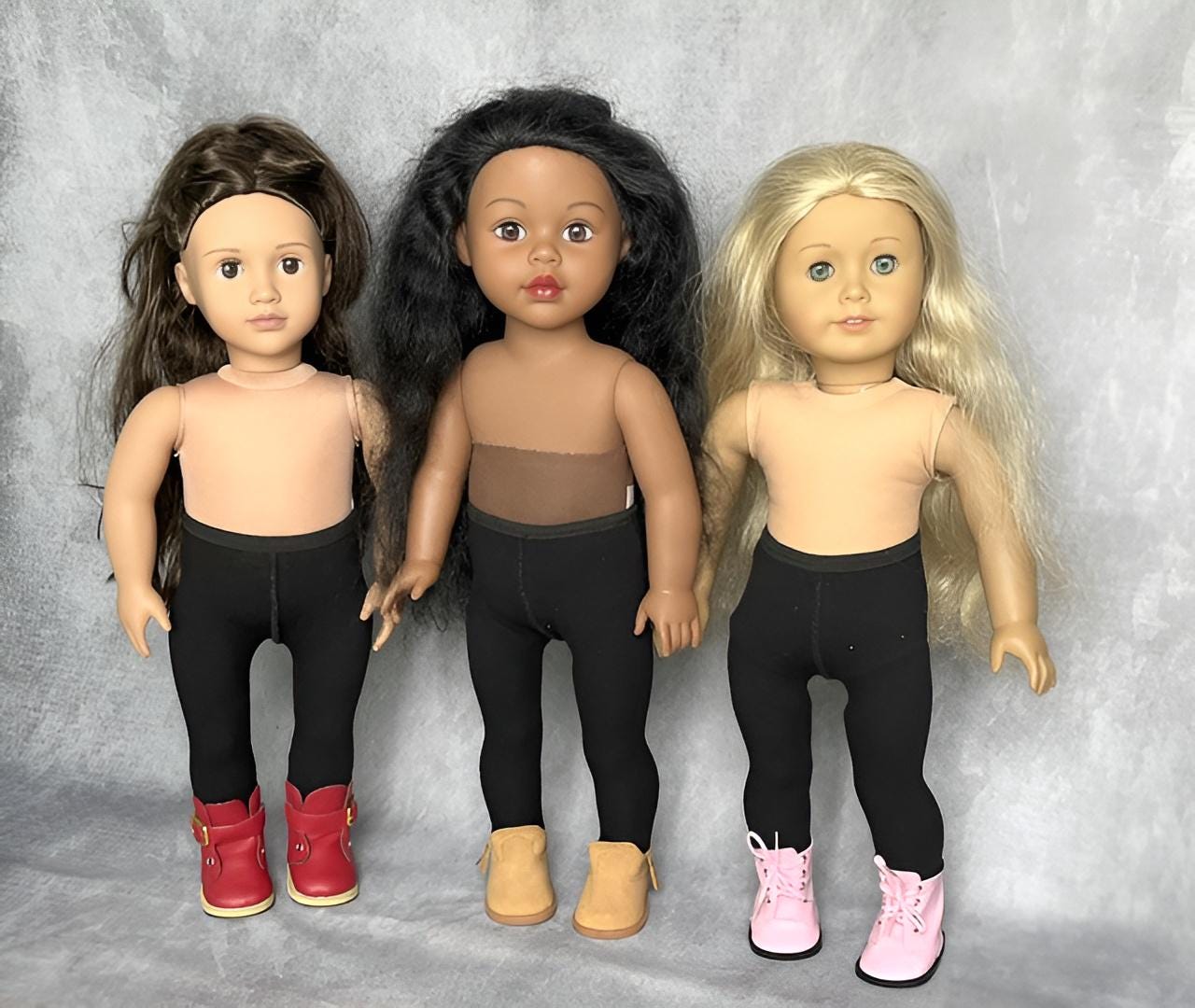 Medias elásticas negras para muñecas: aptas para muñecas American Girl de 18 a 19 pulgadas