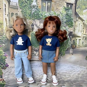 Short sleeve cotton T-shirt for Sasha girl doll, Sasha doll stylish clothing,  Handmade clothes for Sasha Morgenthaler doll