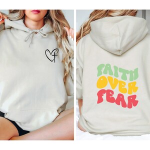 Faith Over Fear Hoodie, Christian Hoodies, Christian Sweatshirt, Jesus Hoodie, Trendy Hoodie, Bible Verse Hoodie, Bible Verse Shirt