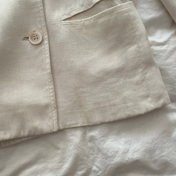 Vintage Valentino White Linen Blazer — Early to M… - image 5