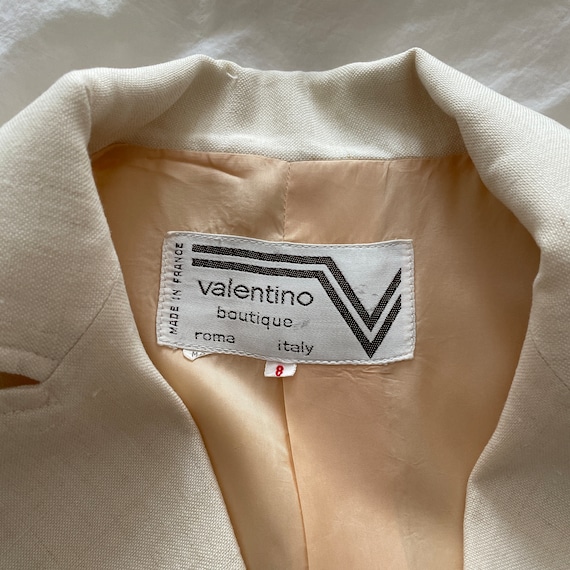 Vintage Valentino White Linen Blazer — Early to M… - image 4