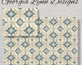 Decorative custom tile for home design wall and floor vintage rustic Tuscan Italian handmade T55