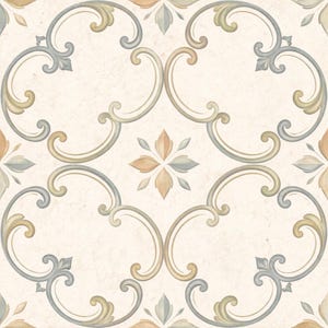 Siena Drift™ Tuscan Decorative Tile Mediterranean Kitchen Backsplash Tile Blue Gray Sage Cream Bathroom Wall Floor Tile Aged Look