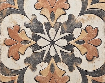 Vintage Farmhouse Rustic Ceramic Tile Kitchen Backsplash Bathroom Floor Tile Shower Tile Mexican Style Custom Tile TUSCAN EMBER T1200