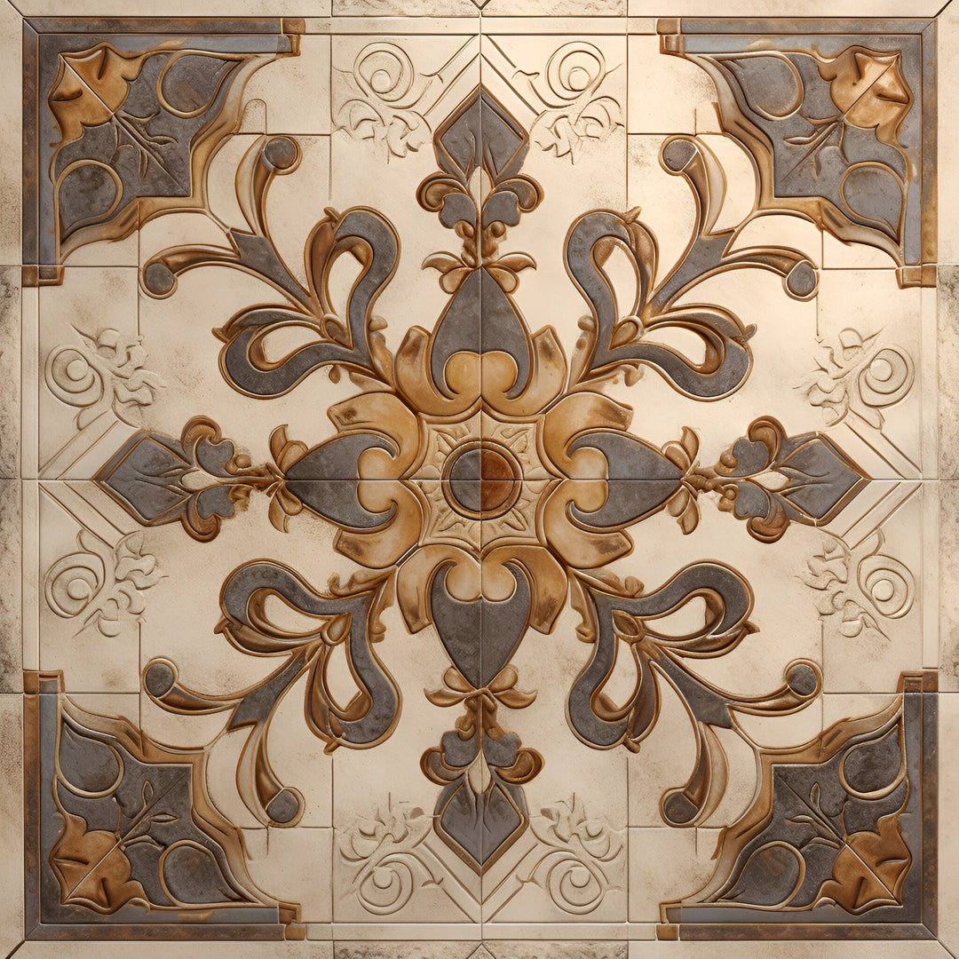 PER SQFT. Rustic Tuscan Elegance Design Ceramic Wall Tile - Etsy