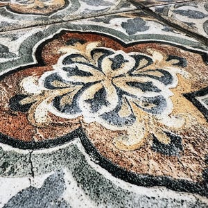 Siena Terra Medallion Decorative Ceramic Tile, Patterned Backsplash Tile, Luxury Wall Tile, Kitchen and Bathroom Tile, Designer Decorative image 9