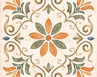Virello™Vintage Farmhouse mosaic Rustic Ceramic Mexican Style Kitchen and Bathroom Backsplash Floor or Shower Custom Decorative Tile