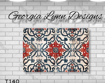 Custom 8”x10” Floor and wall tile for kitchen, bathroom, laundry room, and more. Home interior design vintage farmhouse rustic