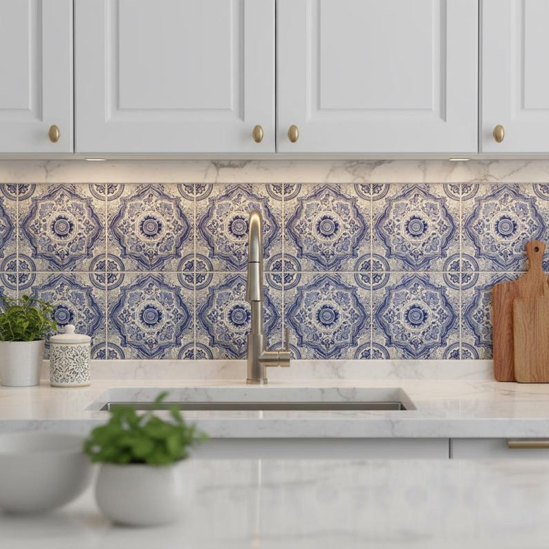 Cobalt Reverie Cobalt Reverie Kitchen Backsplash Tile Bathroom Shower Floor Tile ...