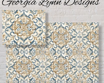 Decorative custom tile for home design wall and floor vintage rustic Tuscan Italian handmade T57