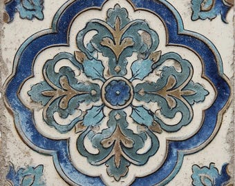 Kitchen Backsplash Tile Bathroom Shower Floor Tile | Rustic Vintage Farmhouse Ceramic Tile | Mexican Style Custom Tile Z2