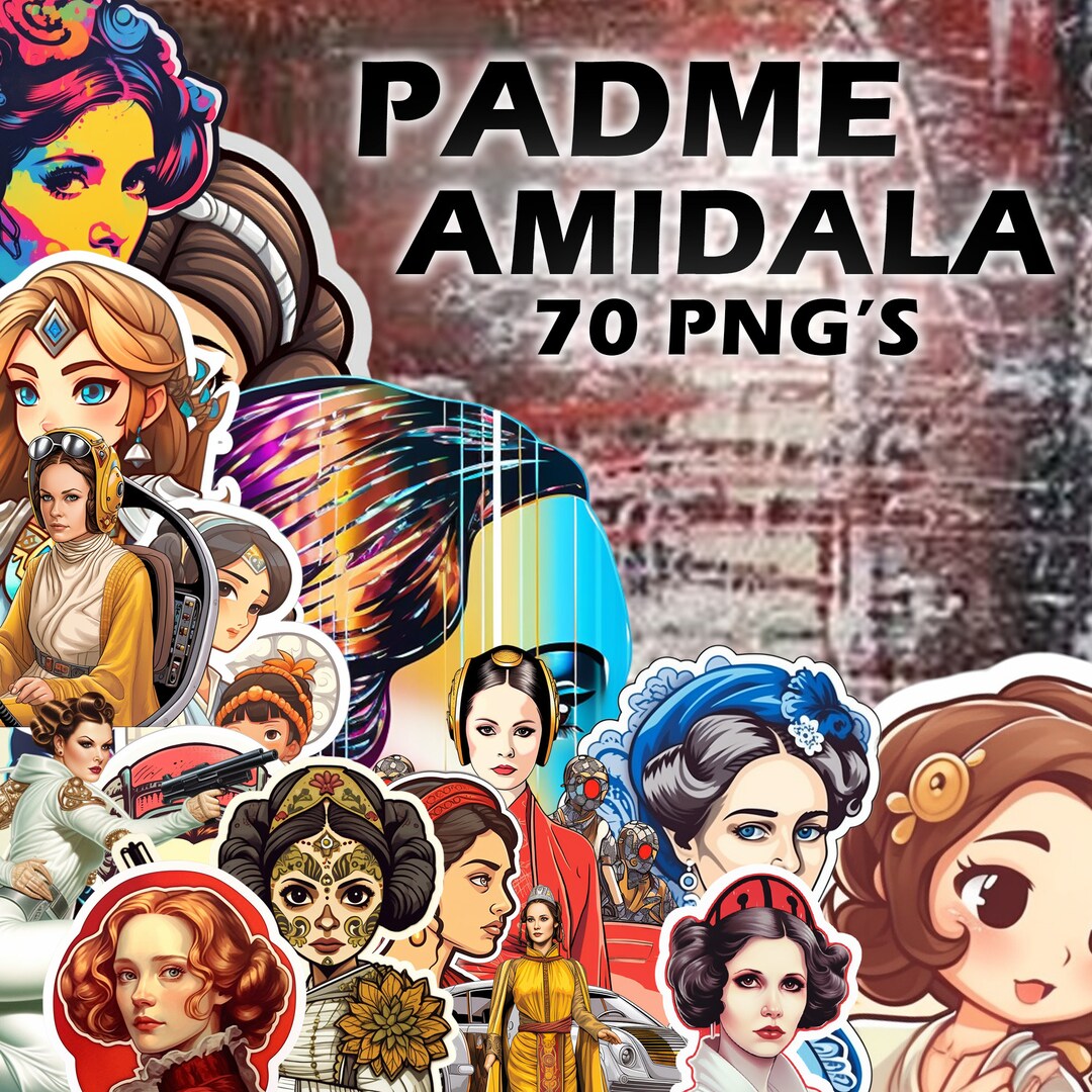 Padme Amidala Digital Stickers Star Wars Poster Digital Print ...