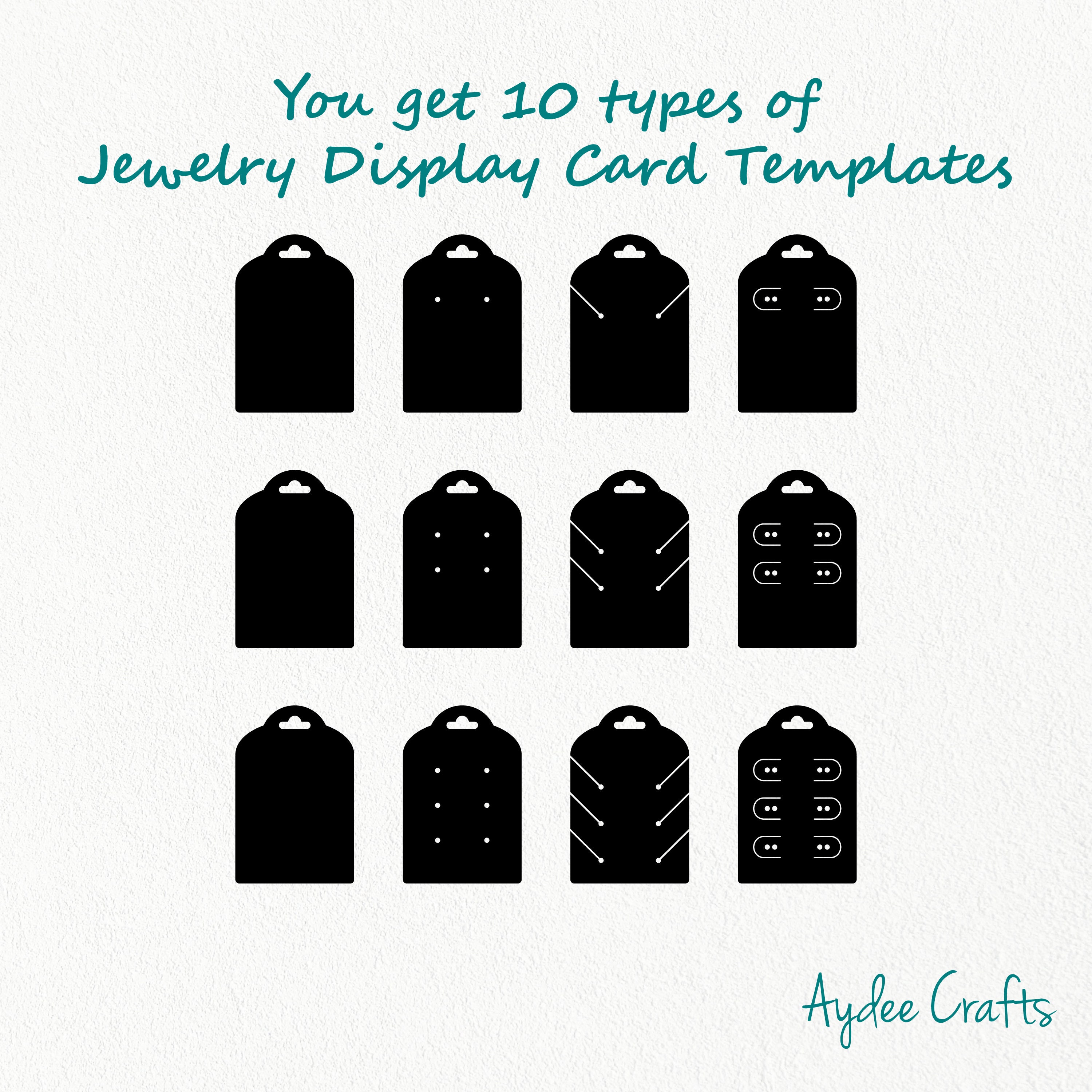 Jewelry Display Cards Editable Templates Jewelry Organizer by Aydee ...