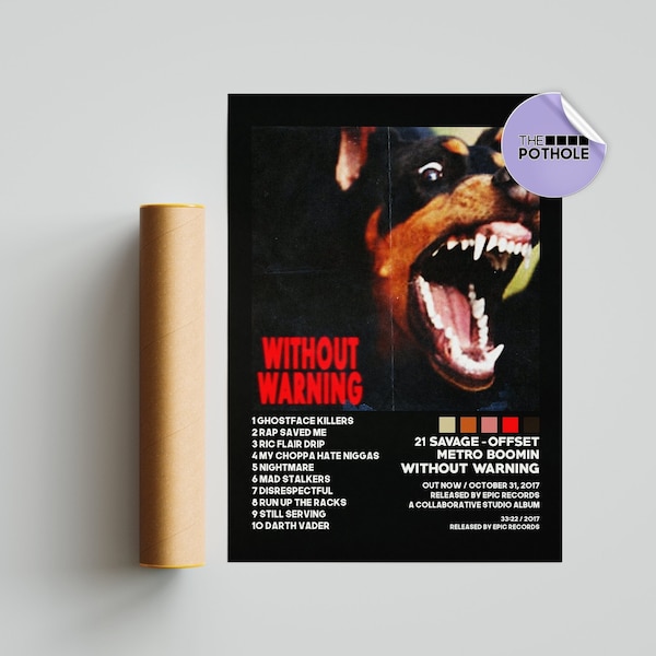 Without Warning 21 Savage Poster Etsy(05)