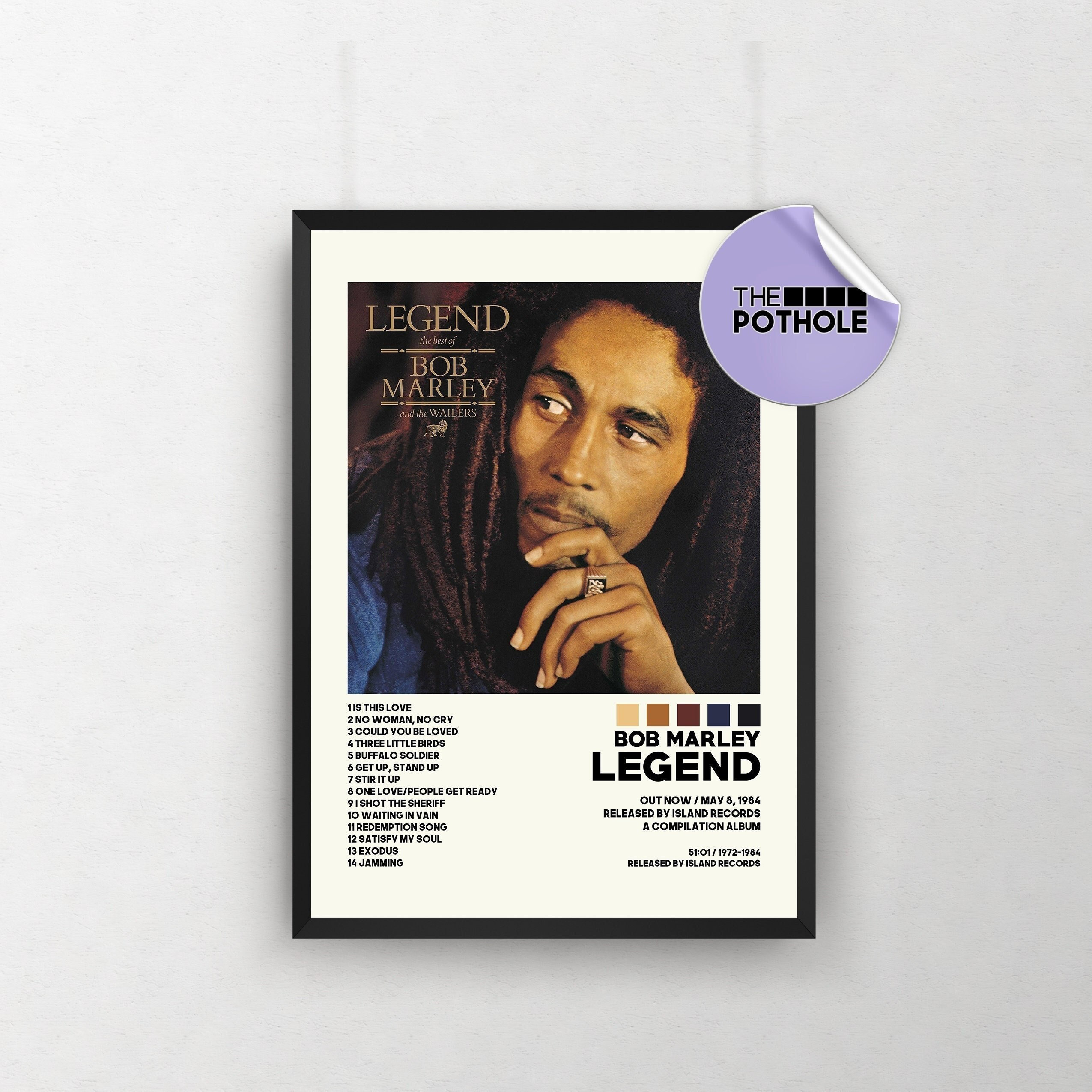 Bob Marley Posters /Legend Poster / Album Cover Poster, sold by Hmong