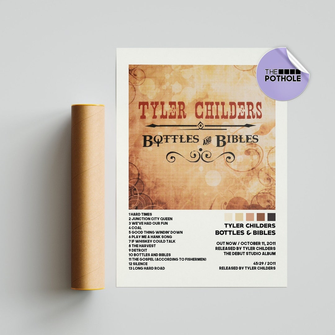 Tyler Childers Poster Bottles and Bibles Poster Tracklist Etsy