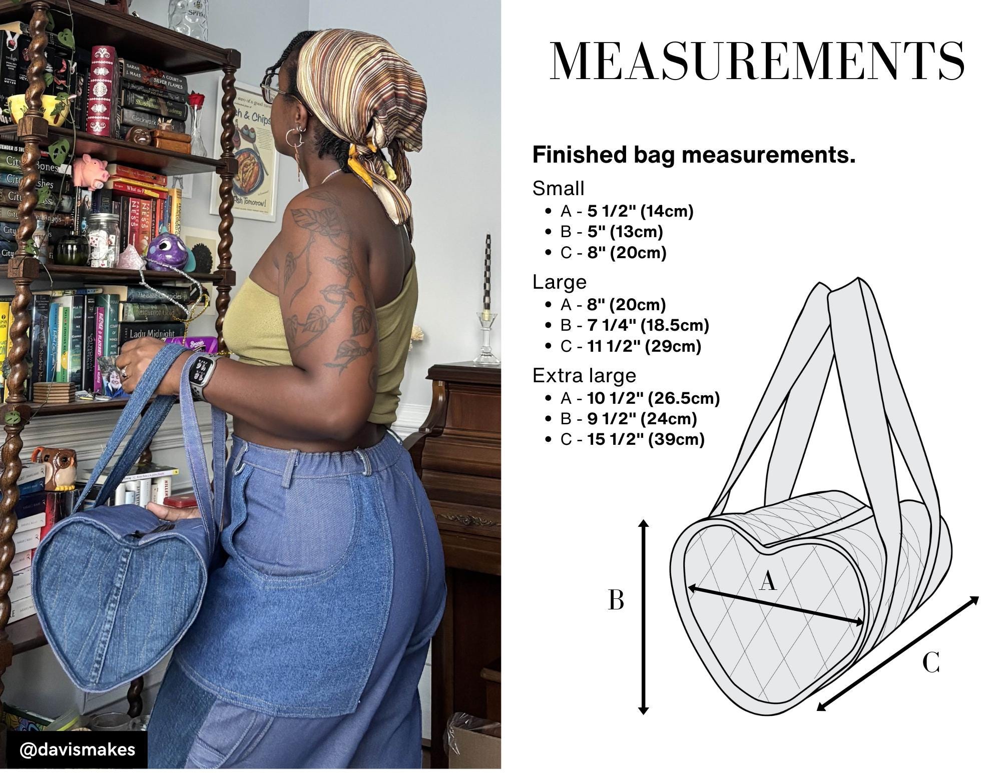 Mini Large Extra Large Duffle of Love PDF Sewing Pattern. 3 Sizes: Small, Large, Extra Large ...