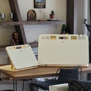 Tablero de dibujo portátil para A4, mesa de escritura, tablero de dibujo, mesa de dibujo simple hecha a mano, soporte ergonómico para libros de cocina de madera