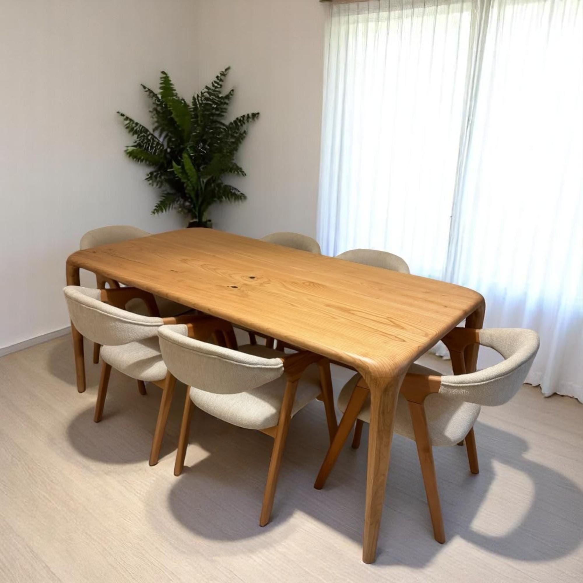Live Edge Walnut Dining Table: Custom Solid Wood Kitchen Table - Etsy