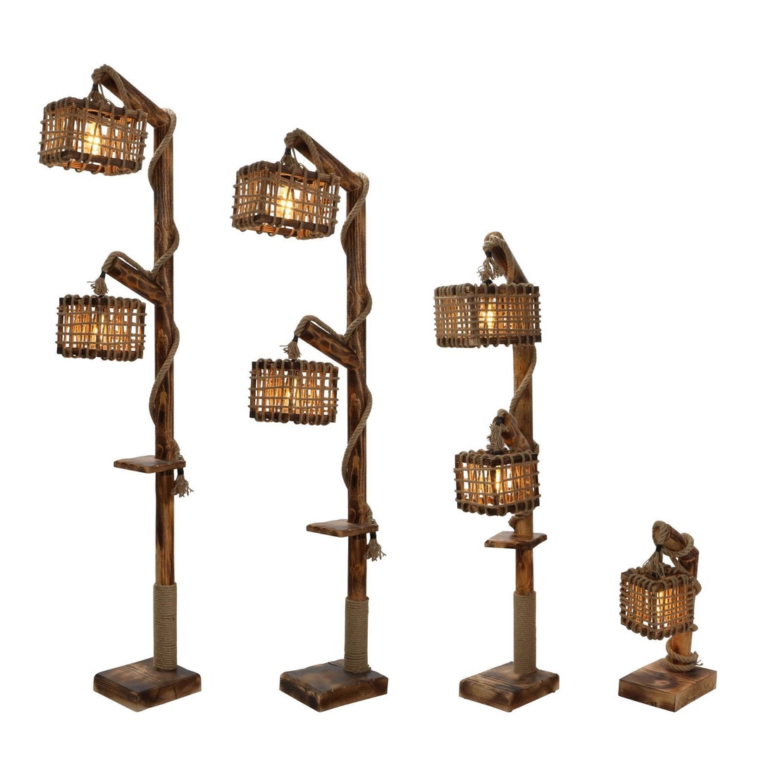 Handmade Tree Floor Lamp , Unique Floor Lamp From Wooden, Driftwood ...