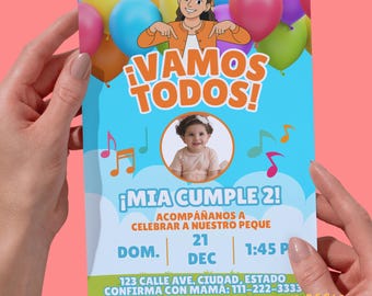 Peque パーソナライズ誕生日招待状（スペイン語） - PNG および PDF
