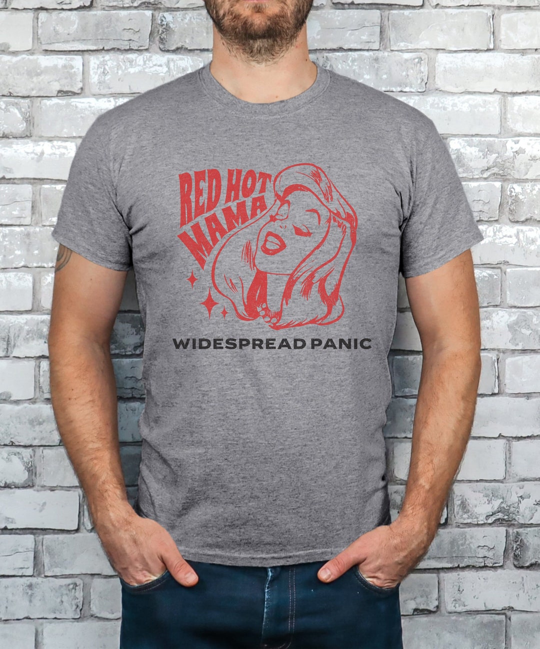 WSP Tshirt, Widespread Panic, Red Hot Mama Shirt, WSMFP Tshirt, Jam Band Tshirt, Festival