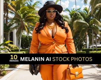 Black Girl Luxury | Black Girl Boss | Orange Suit Boss