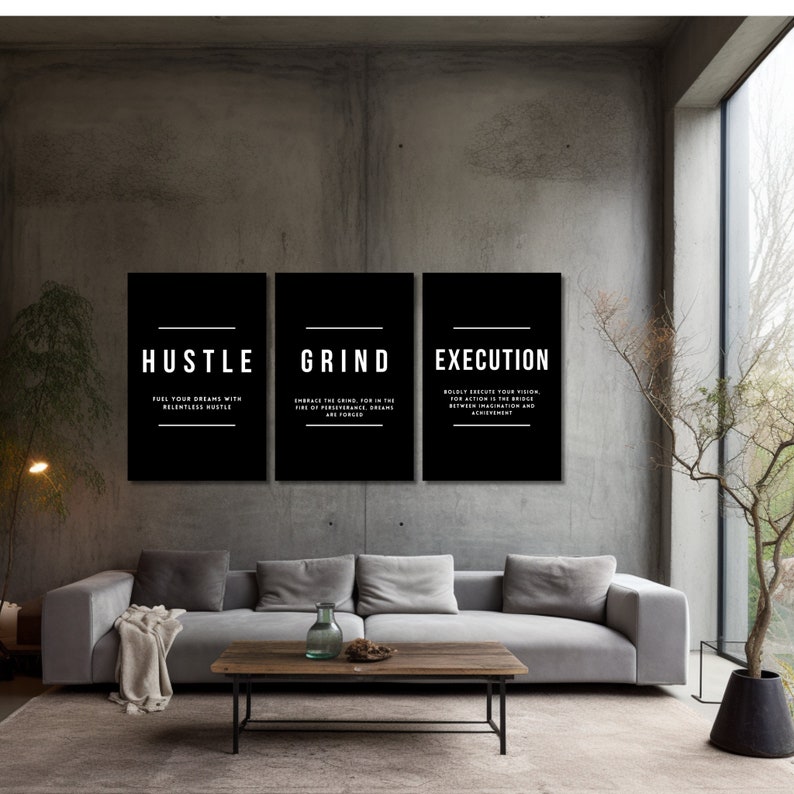 3 Piece Motivational Wall Art Canvas Prints, Brainy Quote, Quotes About ...