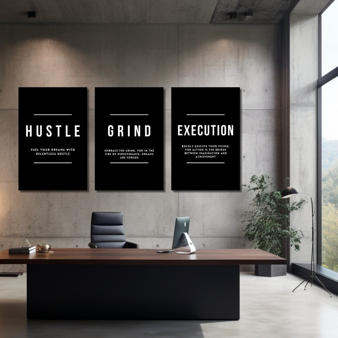 3 Piece Motivational Wall Art Canvas Prints, Brainy Quote, Quotes About