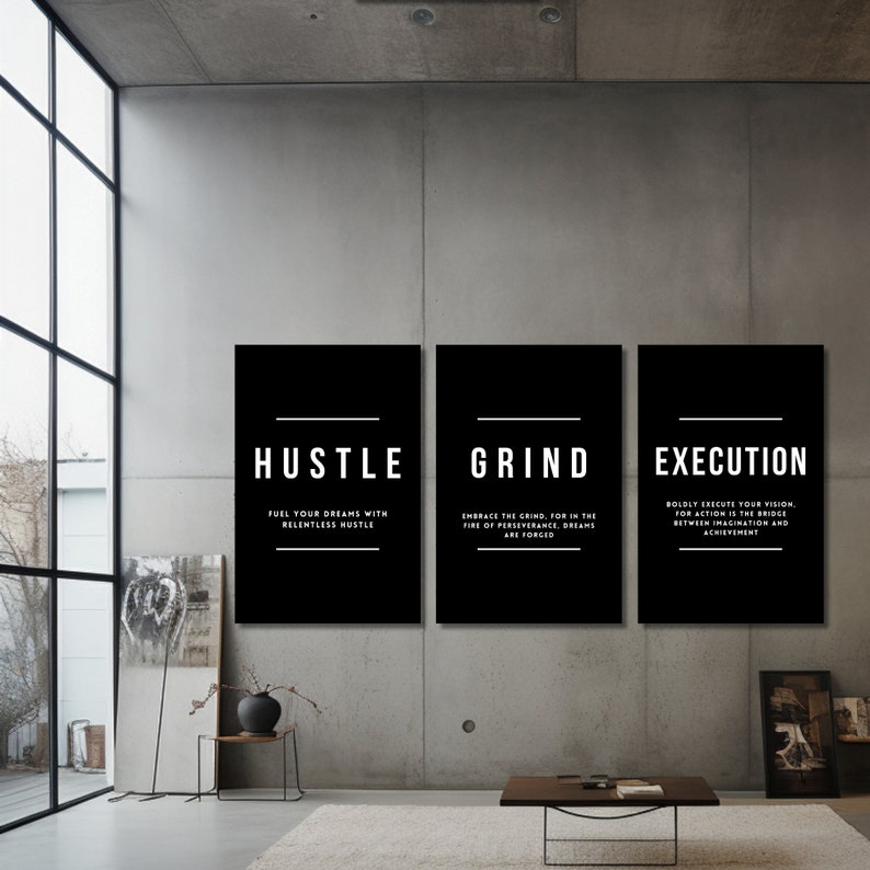 3 Piece Motivational Wall Art Canvas Prints, Brainy Quote, Quotes About ...