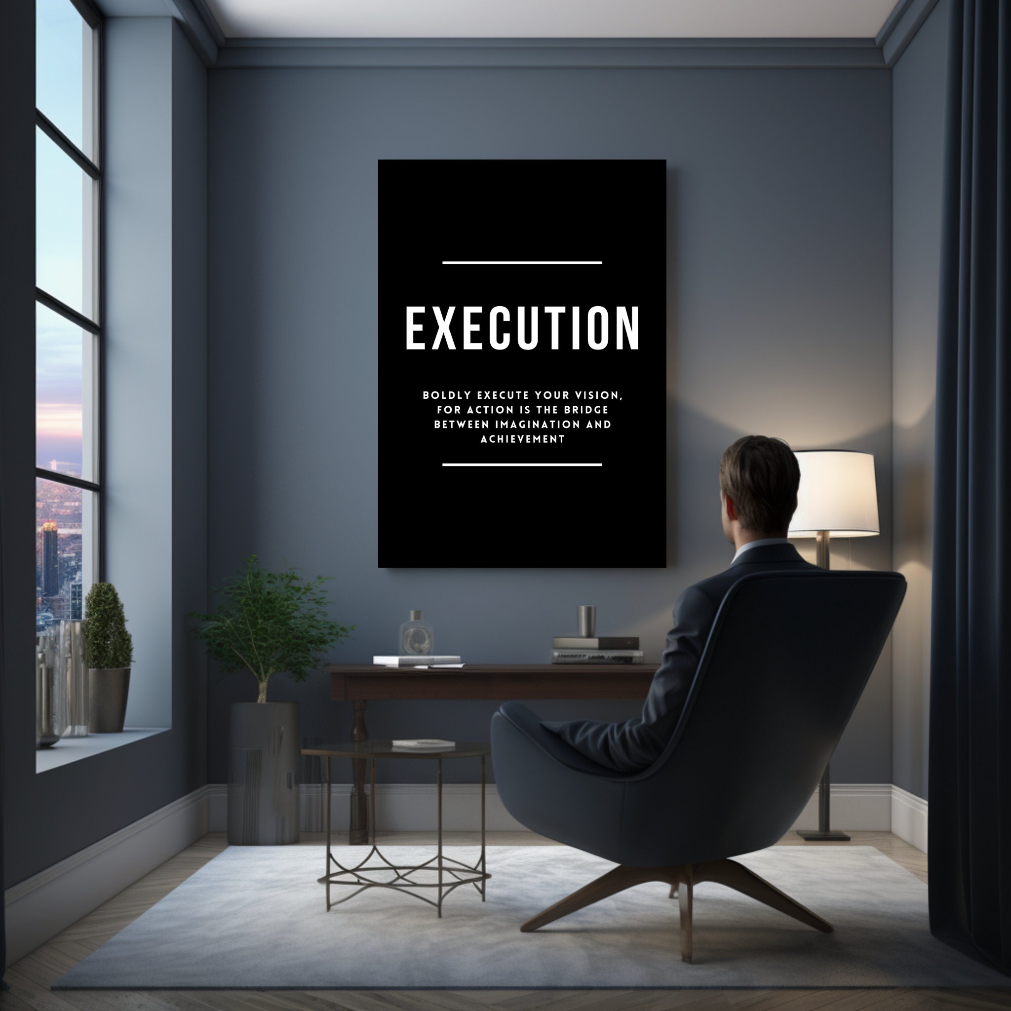 Execution Motivational Wall Art Brainy Quote Quotes About - Etsy