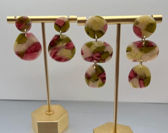 Berry & Green Dangle Earrings