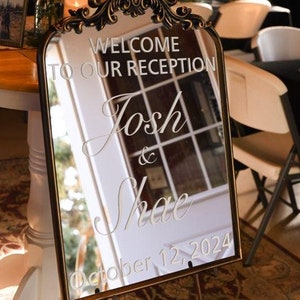 Custom Wedding Mirror Decals