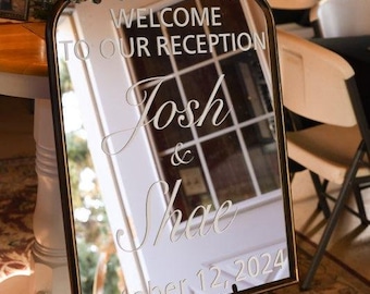 Custom Wedding Mirror Decals