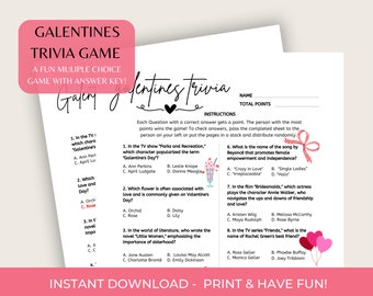 Galentine's Trivia Game – Printable Girls Night PDF (Interactive)