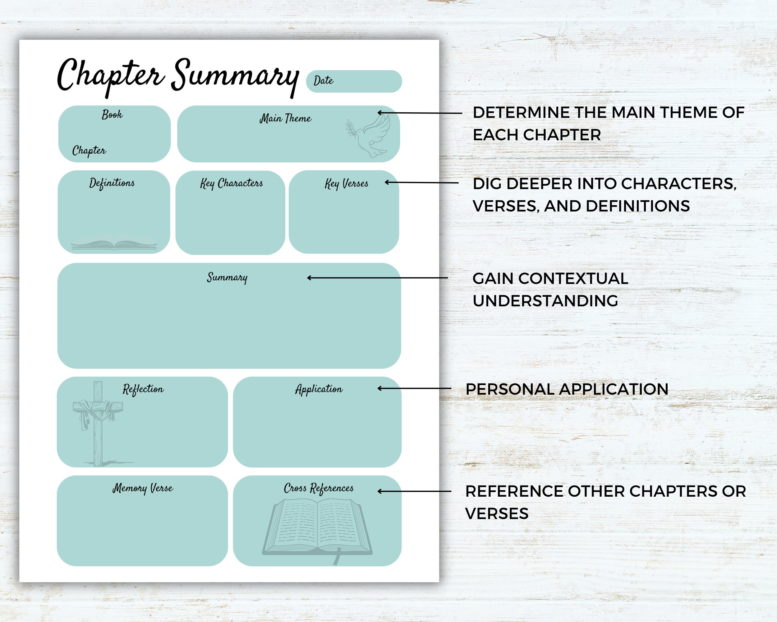 Biblical Chapter Summary Study Guide - Instant Download, Print, or Use ...