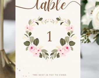Shabby Chic Wedding Table Numbers